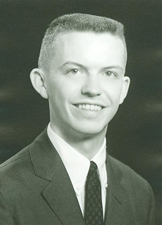 Photo of Fred Roper as a young man from his application to UNC